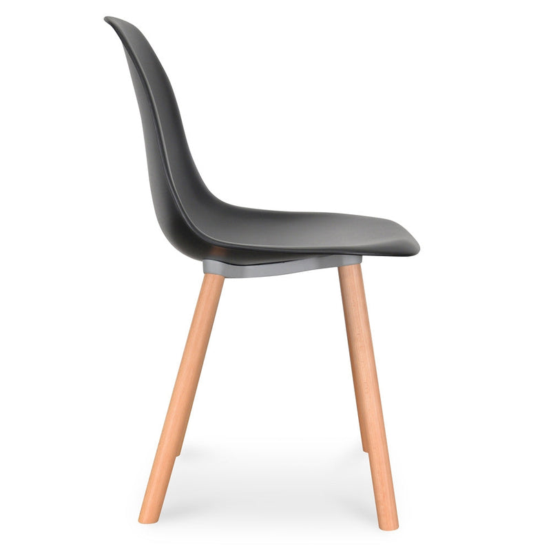 CDC1215-SD  Dining Chair - Black - Natural