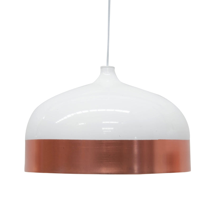 CLP985-SL Wide Pendent Lamp - Rose Gold - White