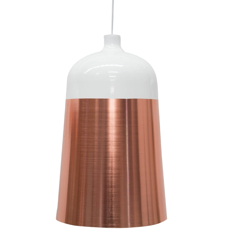 CLP984-SL Cylinder Pendent Lamp - Rose Gold - White