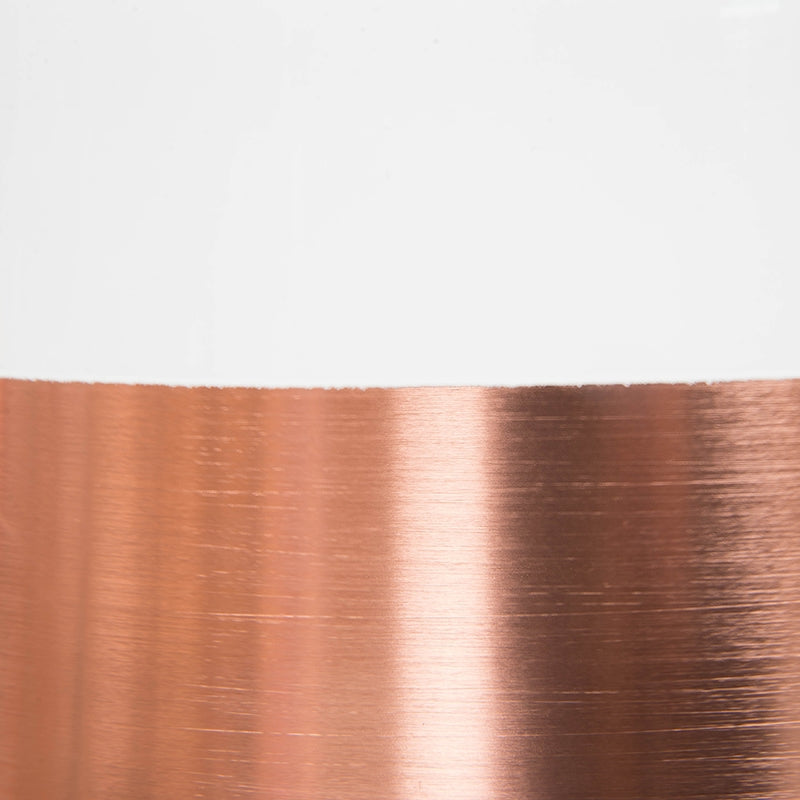 CLP984-SL Cylinder Pendent Lamp - Rose Gold - White