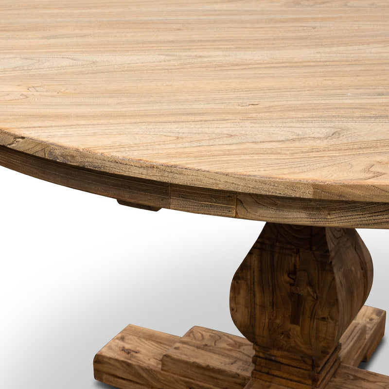 CDT2759 Round Dining Table 140cm - Rustic Natural