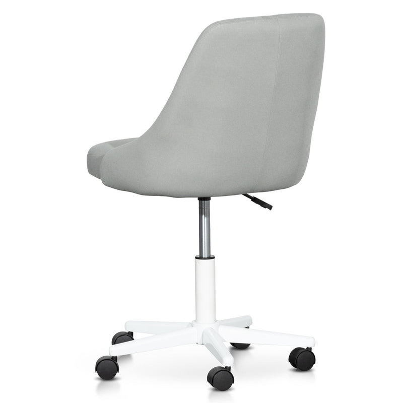 COC6238-UN Grey Fabric Office Chair - White Base