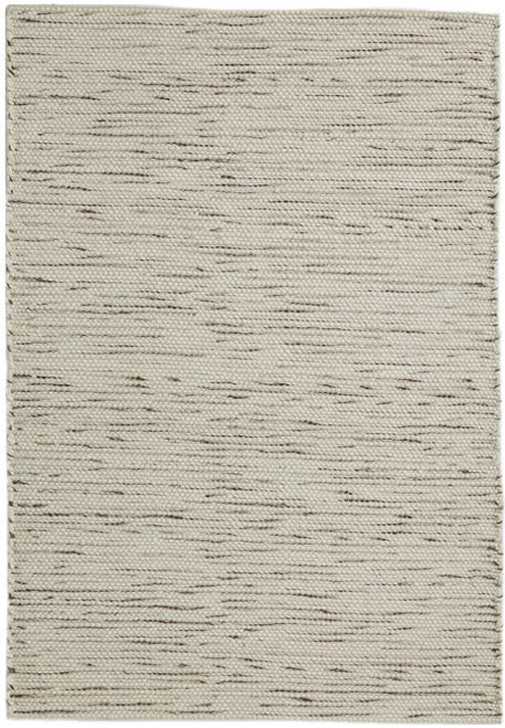Grampian rug - Ebony (Cream pattern) Hand-Woven Wool Rug by Bayliss