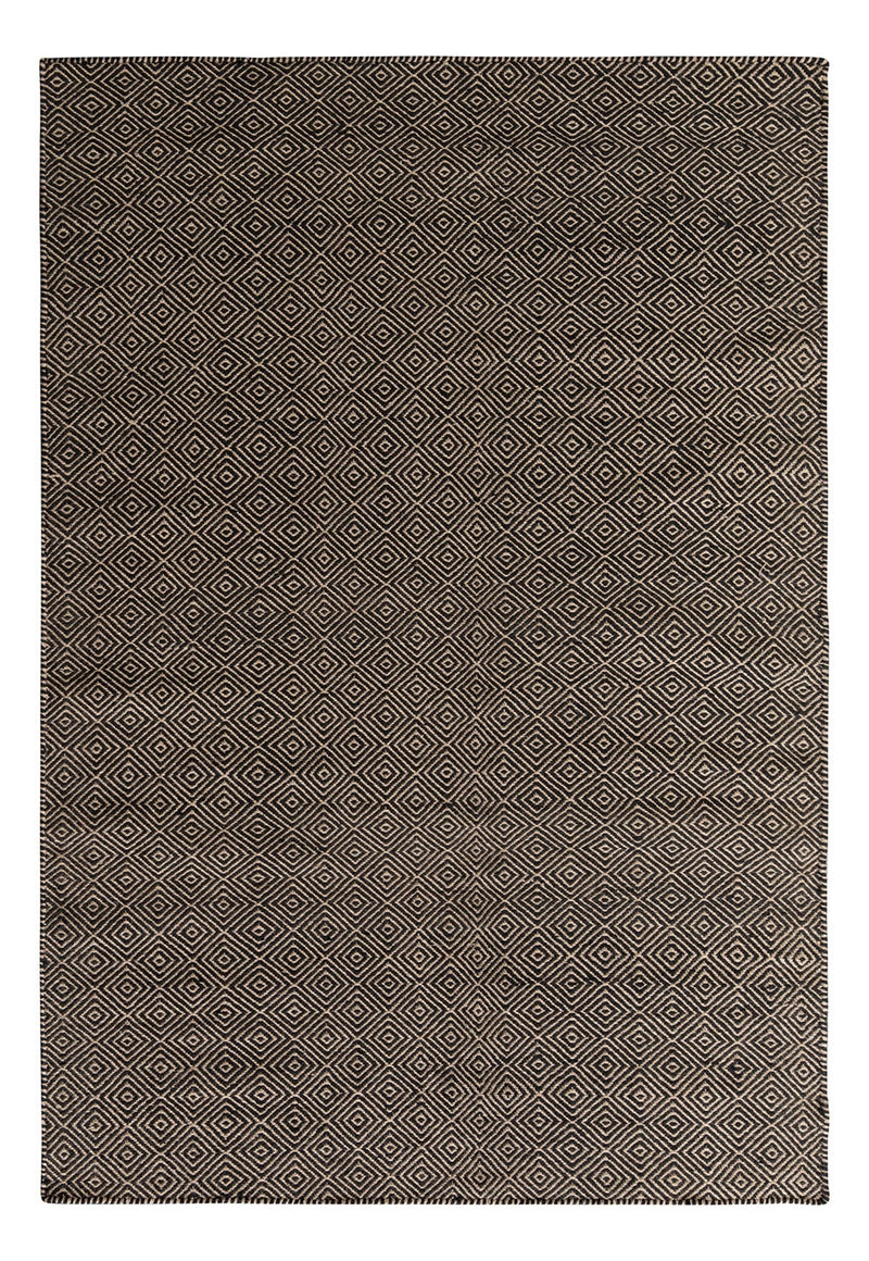 Herman rug - Taupe/Black (Pattern) Hand-Woven Wool Rug by Bayliss