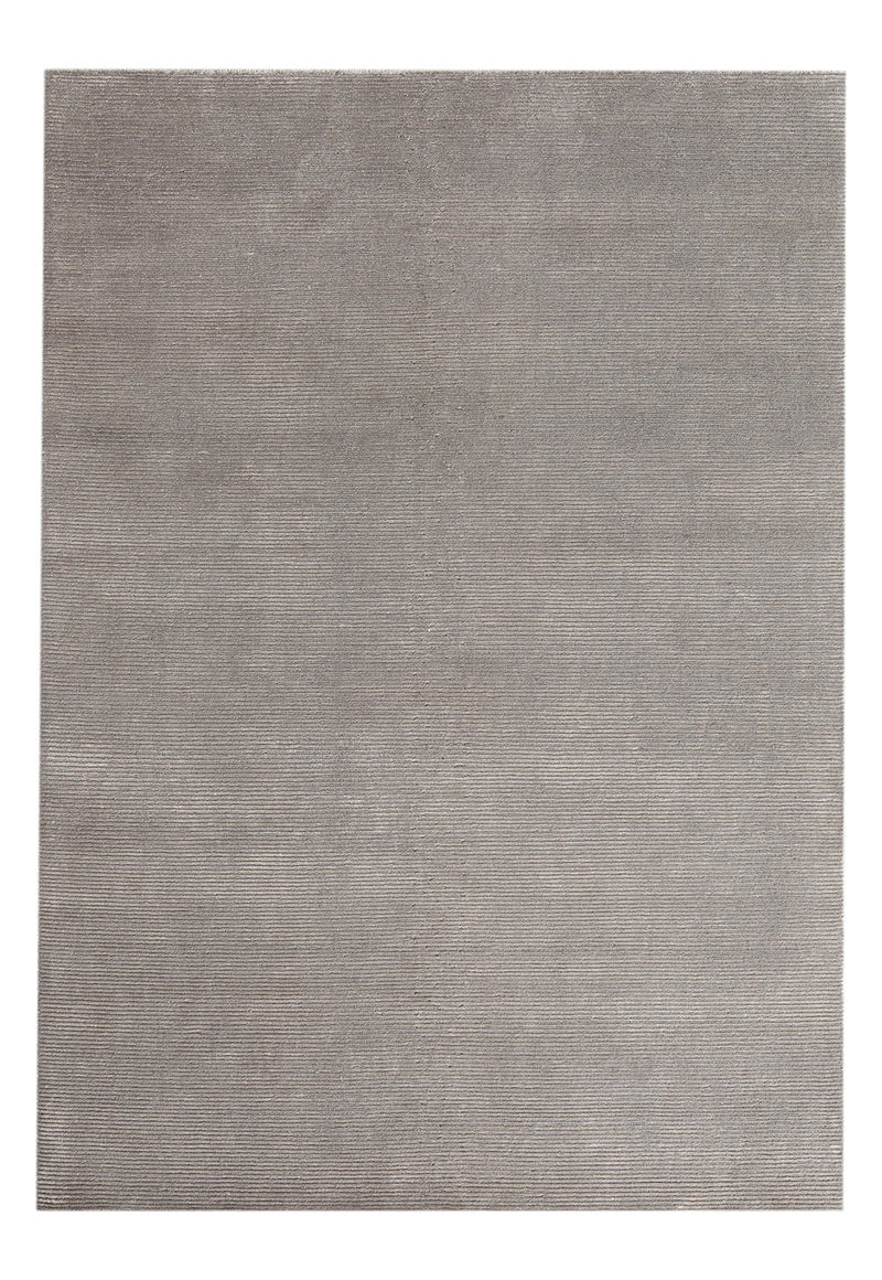 Jewel rug - Metal Grey (Grey) Hand-Knotted Wool & Tencel Rug by Bayliss