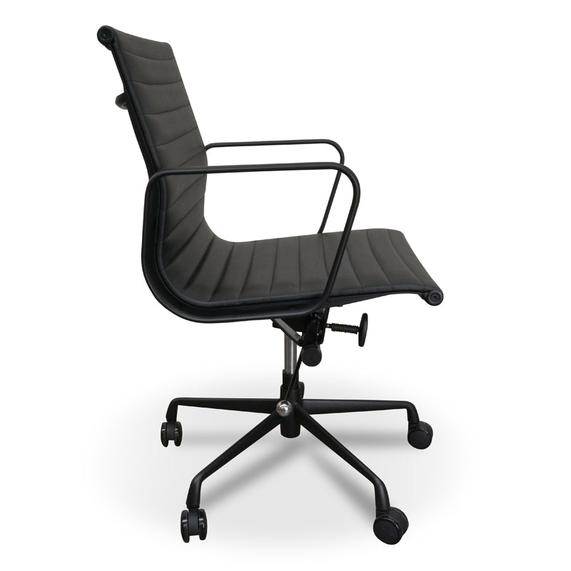 COC121 PU Leather Office Chair - Full Black