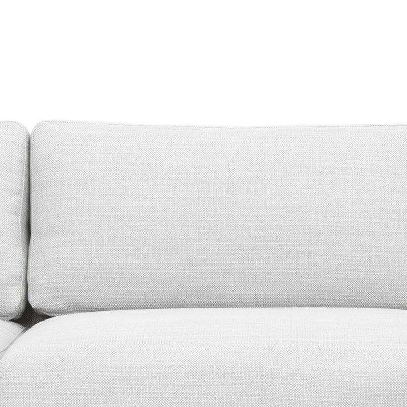 CLC747 3 Seater Left Chaise Sofa - Light Texture Grey - Black legs
