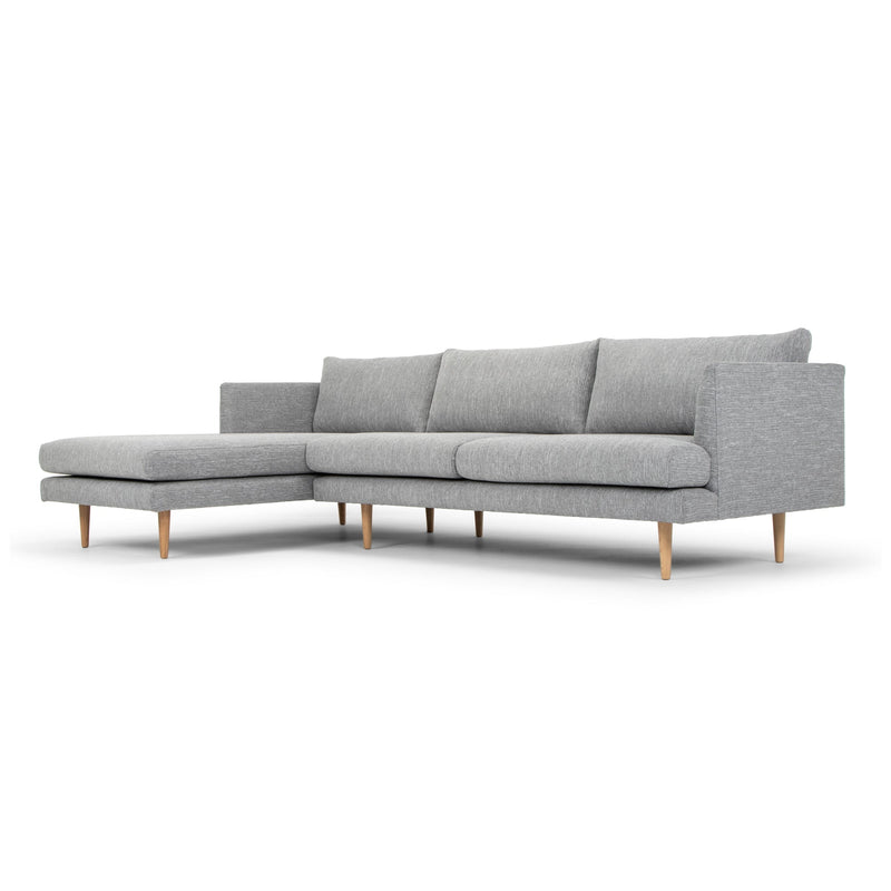 CLC2863-FA Seater With Left Chaise Sofa - Graphite Grey with Natural Legs