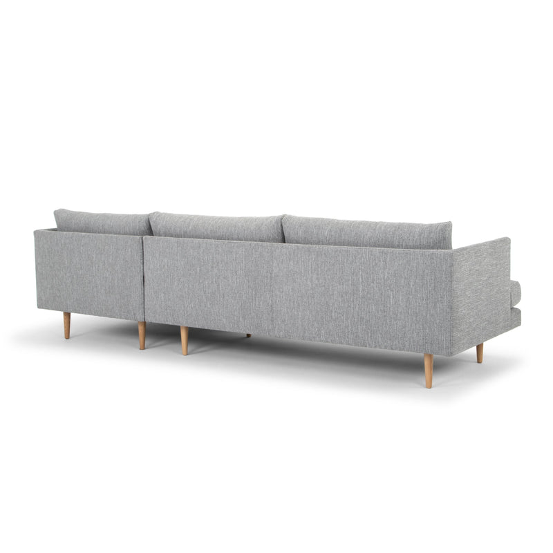 CLC2864-FA 3 Seater With Right Chaise Sofa - Graphite Grey with Natural Legs