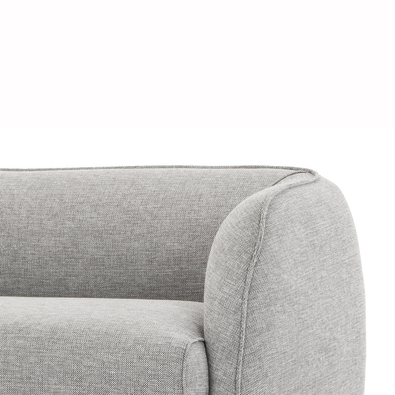 CLC2951-FA 3 Seater Fabric Sofa in Graphite Grey - Black Legs