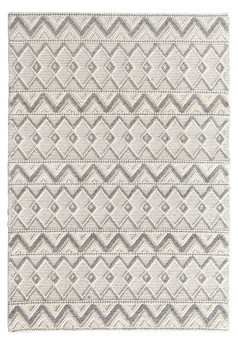 Memphis rug - Maya (Beige geometric pattern) Hand-Woven Wool Rug by Bayliss