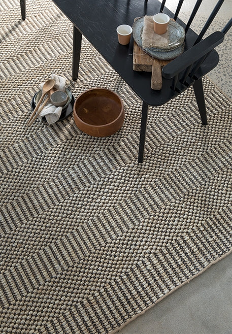 Oasis rug - Sahara (Brown pattern) Hand-Woven Jute Rug by Bayliss