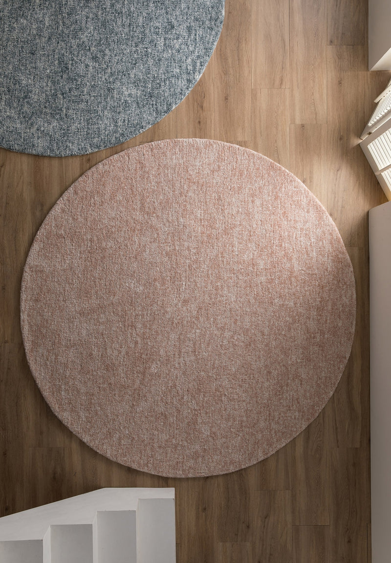 Quarry rug - Blush (Pink/White) Hand-Tufted Tencel Rug by Bayliss