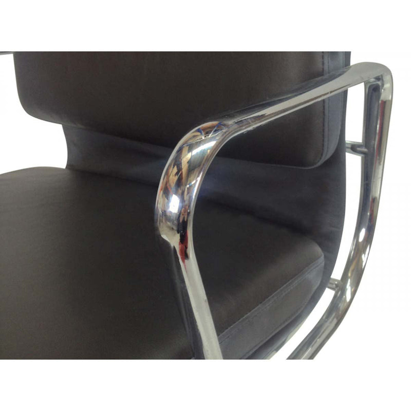 COC103 Low Back Office Chair - Black Leather